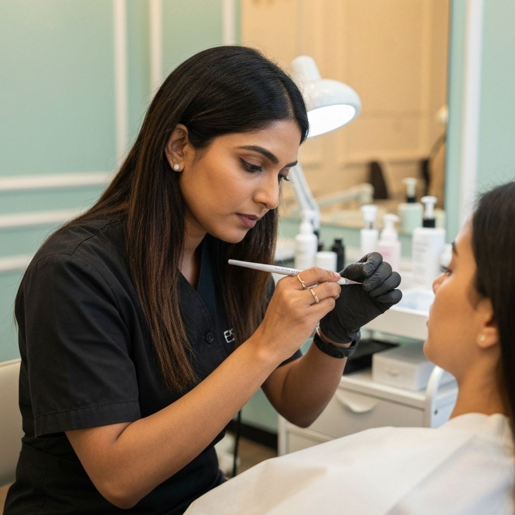 Professional microblading artist